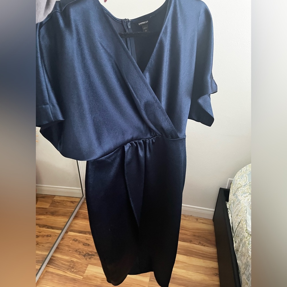 Express Midi Kimono Style Drapes Dress
